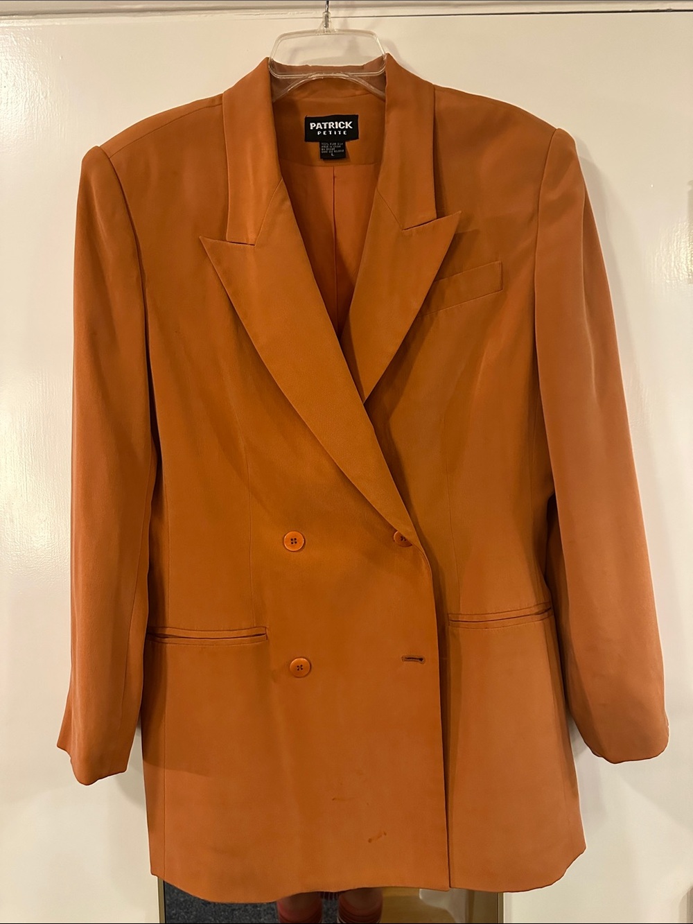 100% Silk Vintage Double Blazer